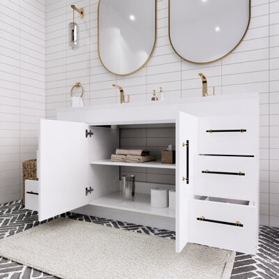 Elsa Spring 60" Double Sink Bathroom Vanity