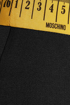 Thumbnail for your product : Moschino Pleated Printed Wool-Blend Tapered Pants