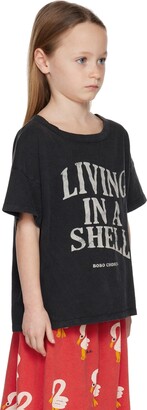 Bobo Choses Kids Gray 'Living In A Shell' T-Shirt