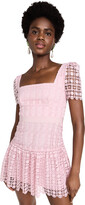 Thumbnail for your product : Self-Portrait Pink Petal Lace Mini Dress