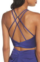 Thumbnail for your product : La Femme Strappy Two-Piece Sheath Gown