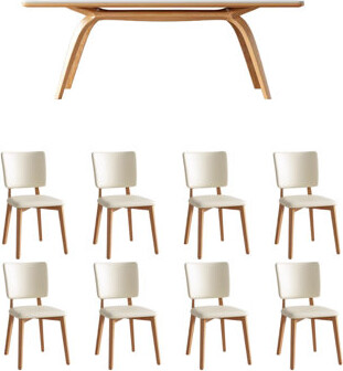 Greyleigh New Small Apartment Table And Chairs Rectangular 78.7'' L x 35.4'' W Dining Set