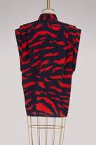 Thumbnail for your product : Givenchy Tiger sleeveless blouse