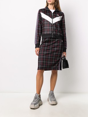 Fila Check-Print Midi Skirt