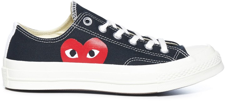 converse red heart sneakers