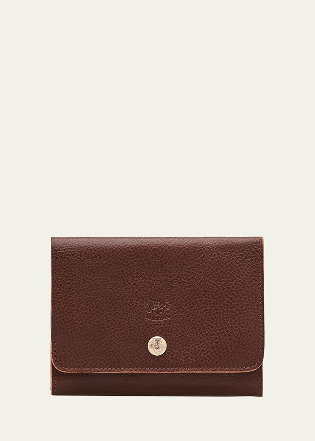 Oliveta  Women's small wallet in metallic leather color metallic