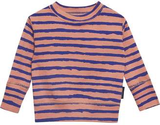 Burberry Kids Striped Rib Knit Cotton Sweatshirt
