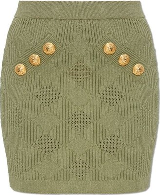 【送料&関税込】Balmain Velvet Mini Skirt With Buttons Balmain button-embellished Velvet Miniskirt | Black | FARFETCH