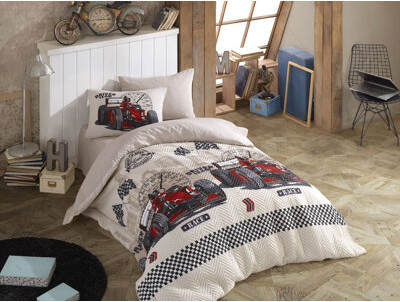 Kids Furniture Store F1 RACER Bedding for Boys, Racing Car Duvet Cover for Teens and Adults, Bed Covers, Car Theme Bedroom
