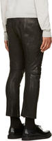 Thumbnail for your product : Haider Ackermann Black Leather Textured Trousers
