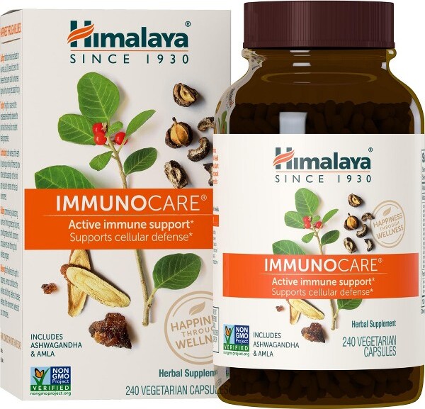 Himalaya HimalayaImmunoCareforActiveImmuneSupportandCellularDefense,840mg,240Capsules,2MonthSupply