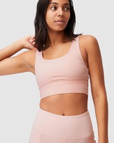 Thumbnail for your product : Cotton On Body Active - Women's Pink Crop Tops - Rib Scoop Neck Vestlette - Size XS at The Iconic