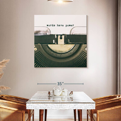 Ebern Designs Tergel Words Have Power Typewriter