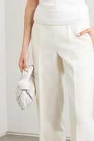 Thumbnail for your product : Victoria Beckham Grain De Poudre Wool Straight-leg Pants - Off-white