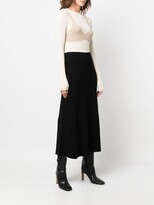 Thumbnail for your product : A.W.A.K.E. Mode Colour-Block Knitted Midi Dress