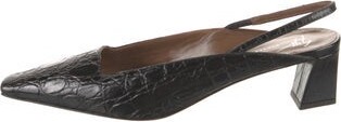 Giuseppe Zanotti Embossed Leather Animal Print Slingback Pumps
