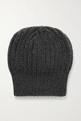 The Row Ayfer Ribbed Cashmere Beanie - Anthracite