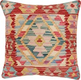 Thumbnail for your product : Arshs Fine Rugs Bohemian Lorraine Turkish Hand-Woven Kilim Pillow - 18'' x 18''