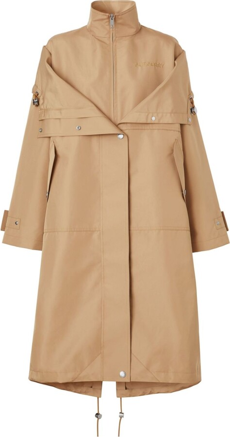 Burberry Brown Hooded Trench Coat - ShopStyle