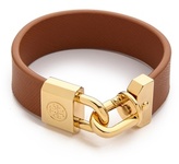 Thumbnail for your product : Tory Burch Lock Closure Leather Bracelet