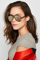 Thumbnail for your product : Acne Studios Hole Aviator-style Tortoiseshell Acetate Mirrored Sunglasses