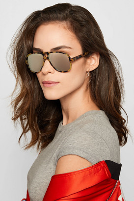 Acne Studios Hole Aviator-style Tortoiseshell Acetate Mirrored Sunglasses