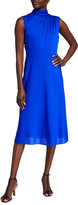 Thumbnail for your product : Milly Finnlee Mock-Neck Stretch Silk Dress