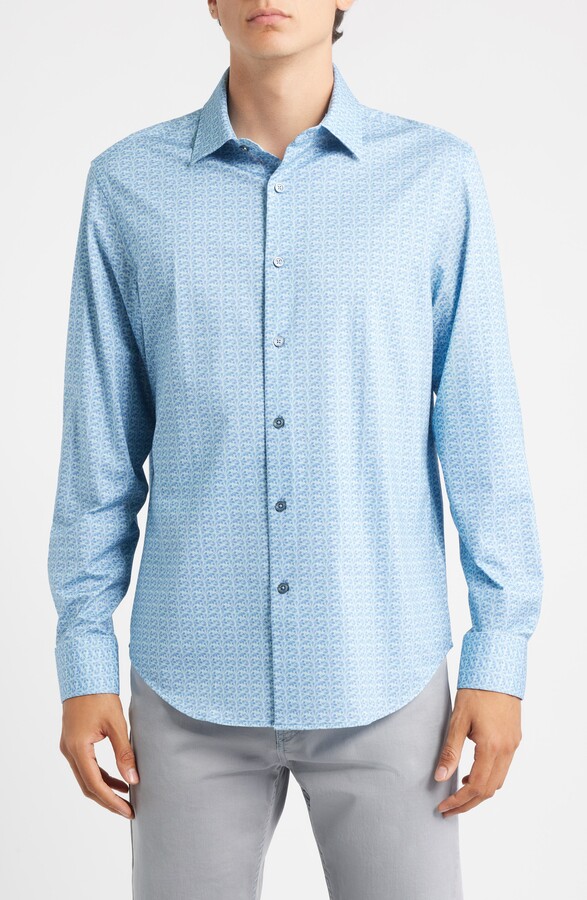 Bugatchi James OoohCotton® Floral Button-Up Shirt