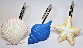 Ben and Jonah Sea Shells and Stars Shower Curtain Hooks - ShopStyle