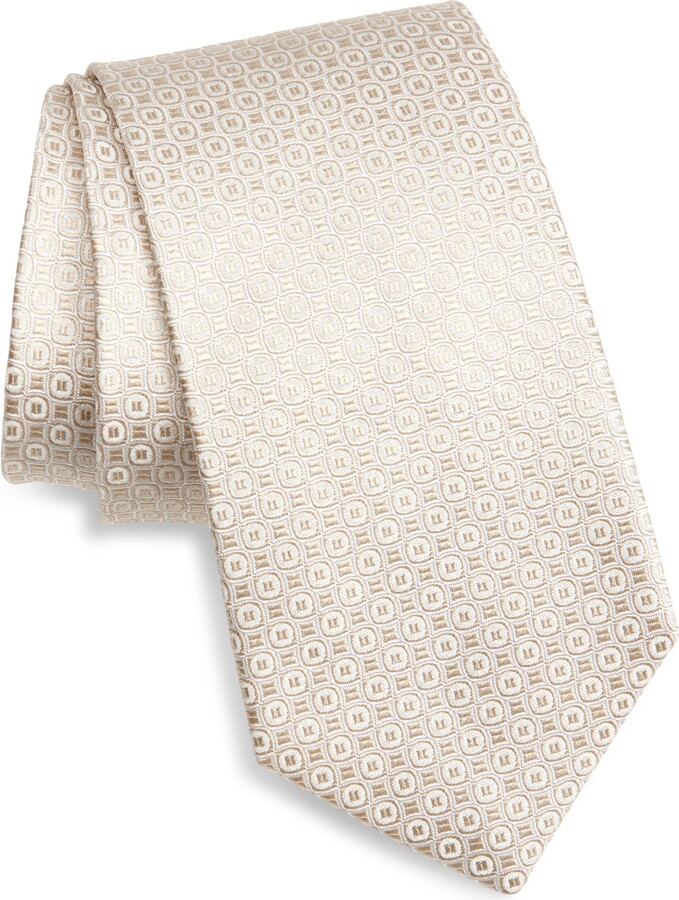 Jack Victor Roland Geometric Jacquard Silk Tie