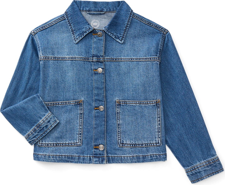 Wonder Nation Girls Denim Trend Jacket, Sizes 4-18 & Plus