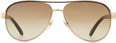 Thumbnail for your product : Gucci Metal Aviator Sunglasses with Brown Brow