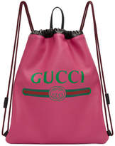 Gucci - Sac à dos à cordon coulissant rose Fake Gucci