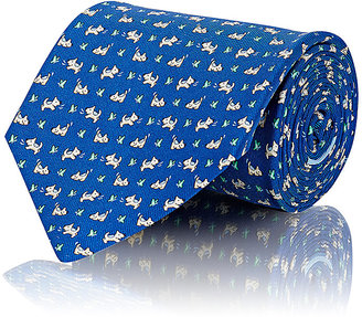 Ferragamo Men's Dog-Print Silk Necktie