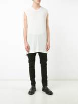 Thumbnail for your product : Julius semi-sheer elongated sleeveless T-shirt