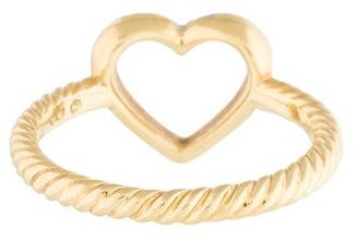 David Yurman 18K Diamond Heart Ring