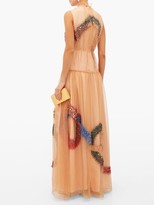 Thumbnail for your product : Roksanda Giona Sequinned Silk-organza Gown - Beige