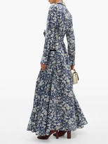 Thumbnail for your product : Evi Grintela Olivia High-neck Floral-print Cotton Dress - Blue Print