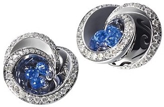 de Grisogono Chiocciolina 18K White Gold, Sapphire & Icy Diamond Earrings