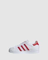 Thumbnail for your product : adidas Girl's White Sneakers - Superstar Heart Grade School - Size One Size, 4 at The Iconic