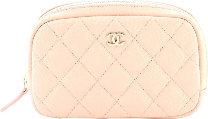 Chanel Curvy Cosmetic Pouch Quilted Caviar Small - ShopStyle Clutches