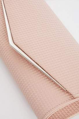 Quiz Pink Textured Envelope Bag