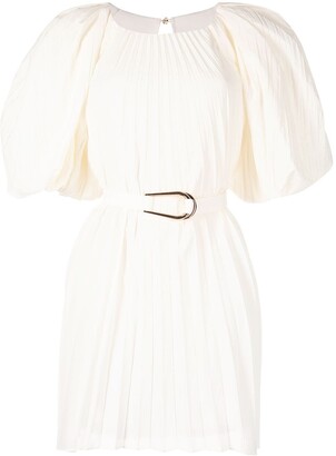 Acler Short-Sleeve Pleated Dress
