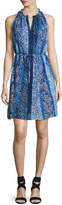 Thumbnail for your product : Elie Tahari Lenora Sleeveless Floral-Print Dress, Blue