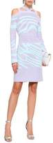 Thumbnail for your product : Roberto Cavalli Cold-shoulder Cutout Pointelle-knit Mini Dress