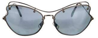 Miu Miu Mirrored Oversize Sunglasses