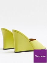 Thumbnail for your product : River Island Mule Wedge - Yellow