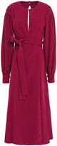 Thumbnail for your product : Proenza Schouler Cutout Pleated Textured-crepe Midi Dress