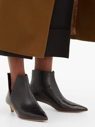 Rupert Sanderson Fairview Side-slit Kitten-heel Leather Boots - Womens - Black