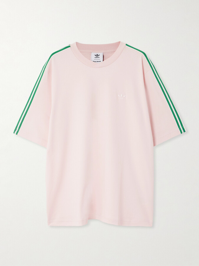 adidas + Wales Bonner Webbing-trimmed Cotton-jersey T-shirt - Pink